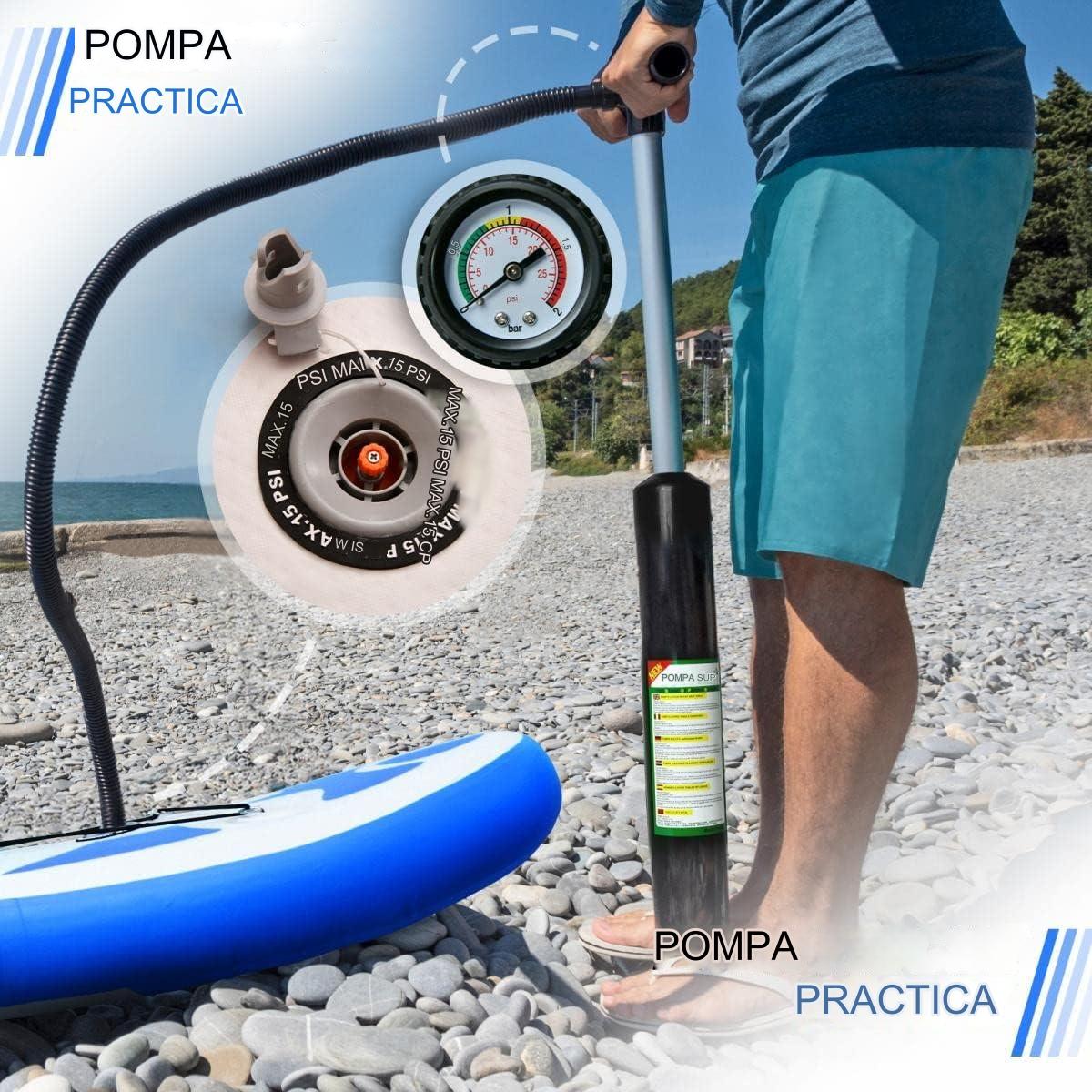 Placa de surf, Sup gobflabila, 320x80x15cm, albastru