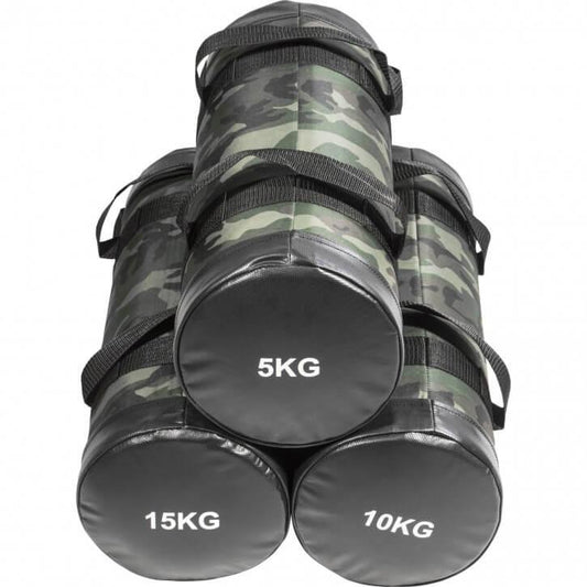 Sac de nisip pentru fitness camuflaj 5-15 kg