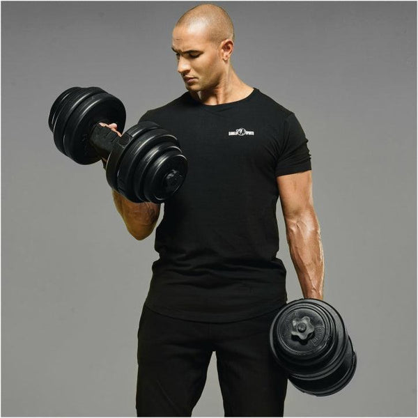 Set gantere E-Series 25 mm 30 kg GYRONETICS - Gorilla Sports Ro