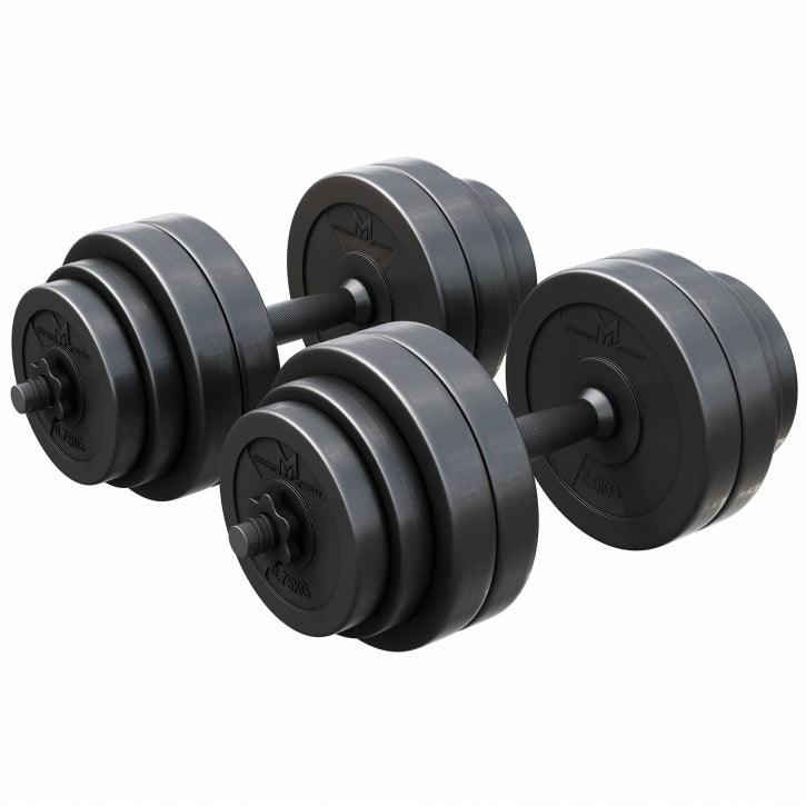 Set de gantere E-Series din plastic 30 kg 25 mm