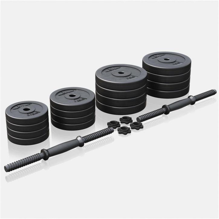 Set de gantere E-Series din plastic 30 kg 25 mm