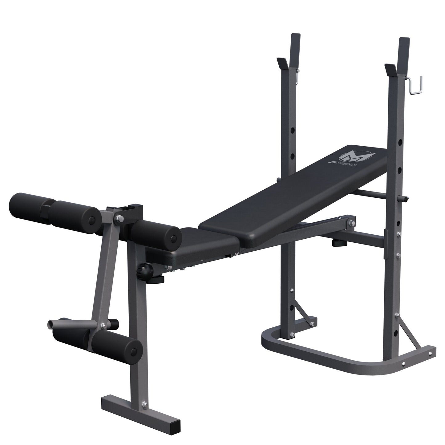 Bancă înclinată E-Series cu suport inclus, extensor pentru picioare