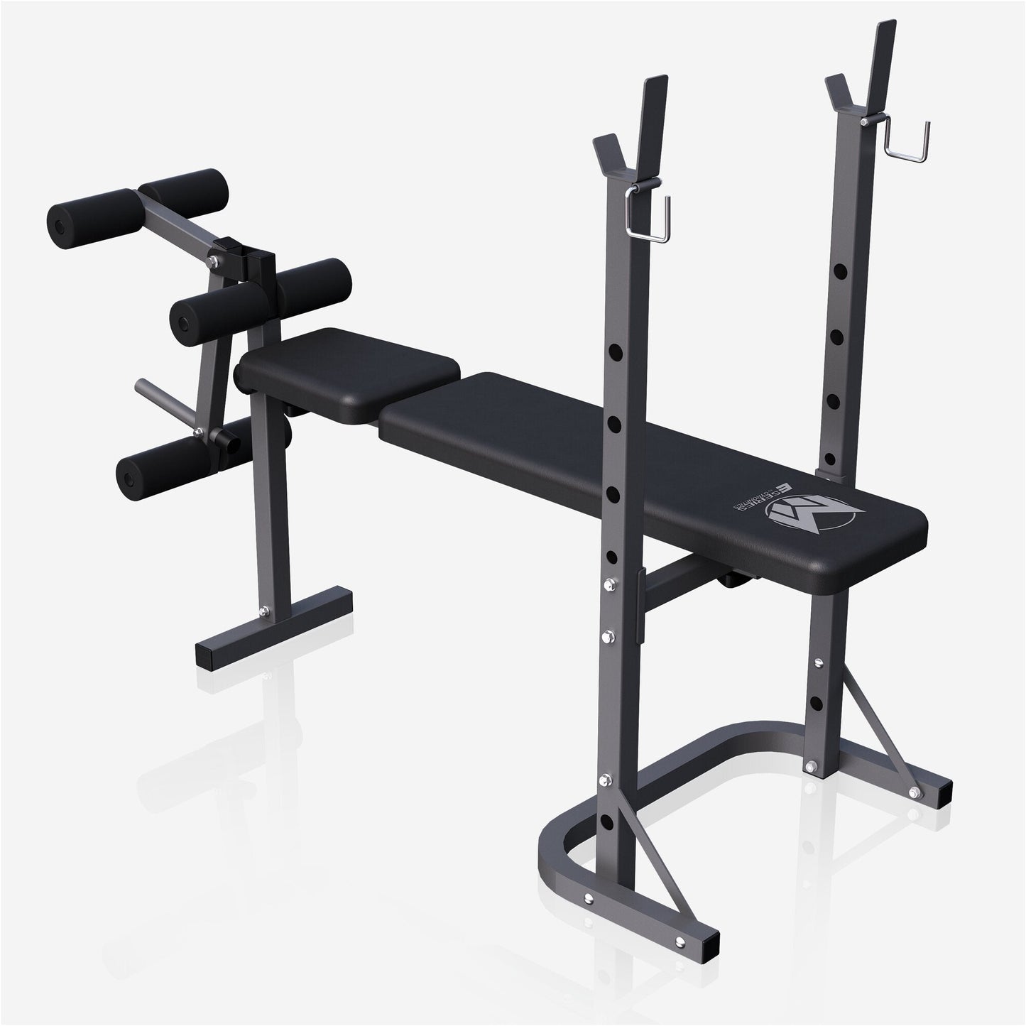 Bancă înclinată E-Series cu suport inclus, extensor pentru picioare