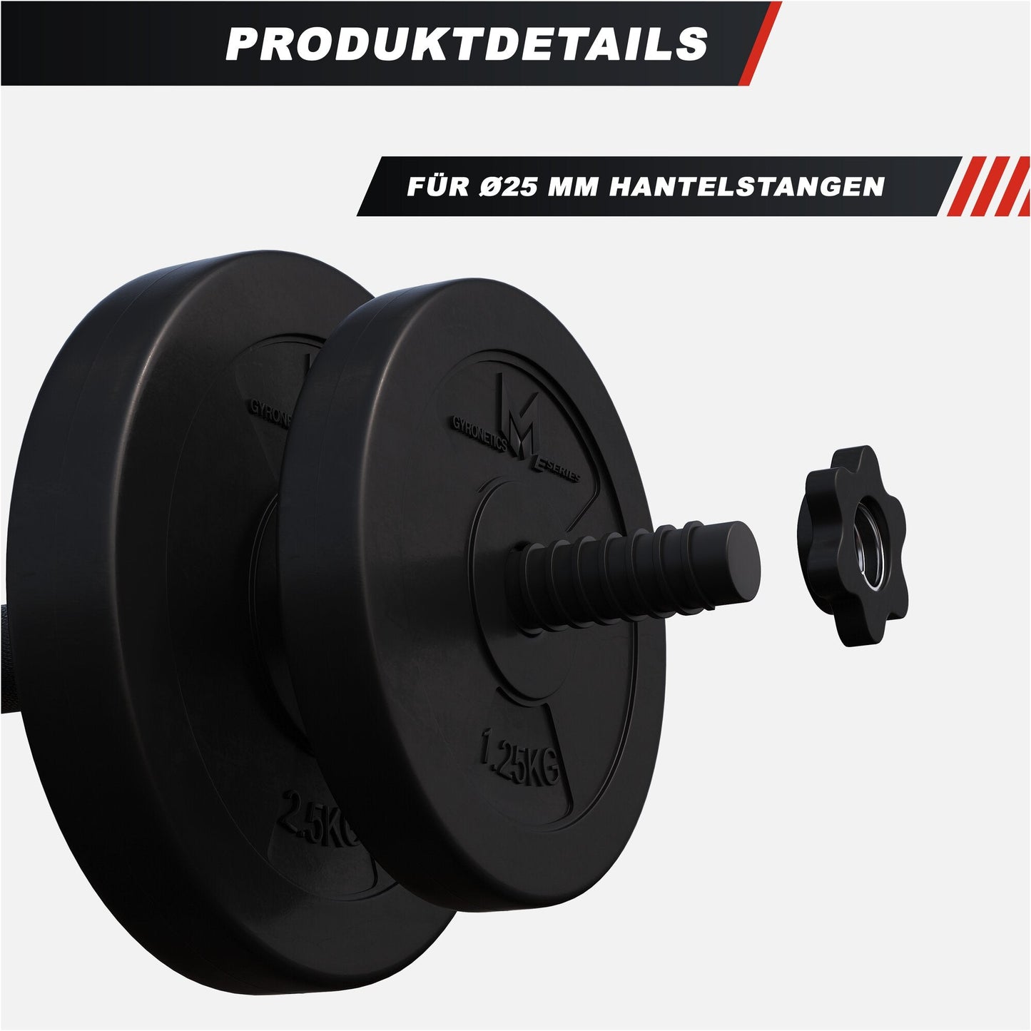Set de discuri pentru haltere E-Series din plastic 30 kg