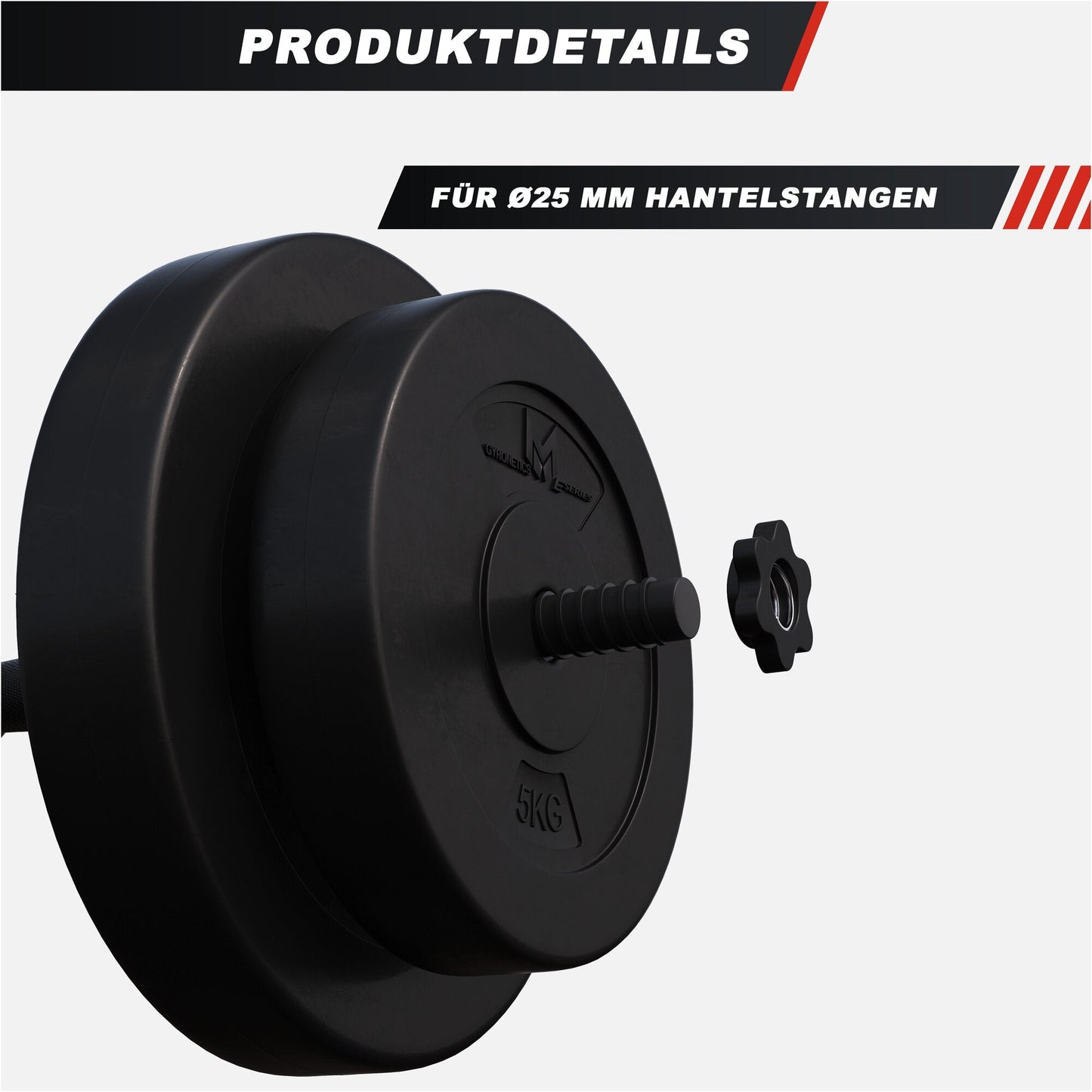 Set de discuri pentru haltere E-Series din plastic 30 kg