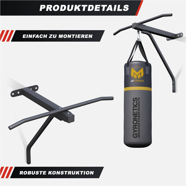 Sac de box E-Series 80 cm cu bară de tracțiuni pentru fixare pe perete