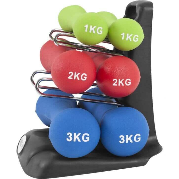 Set de gantere de gimnastică din neopren 12 kg
