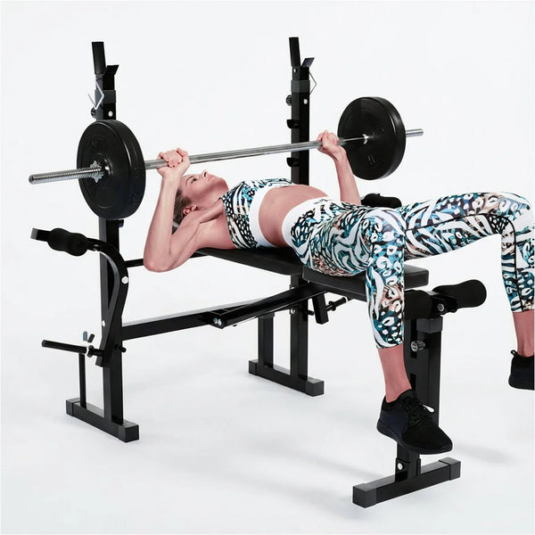Banca multifunctionala cu scripete pentru tractiuni (lat pulldown) inclus, PHYSIONICS
