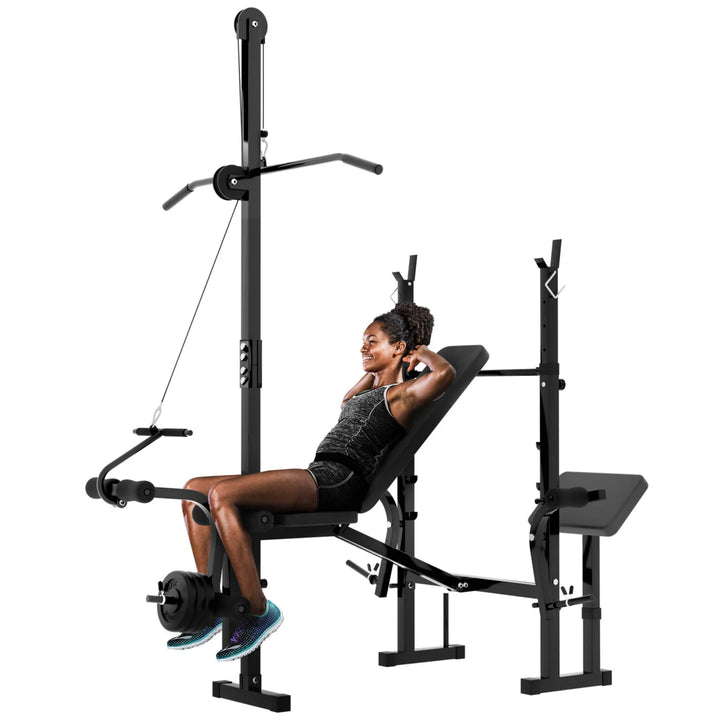Banca multifunctionala cu scripete pentru tractiuni (lat pulldown) inclus, PHYSIONICS