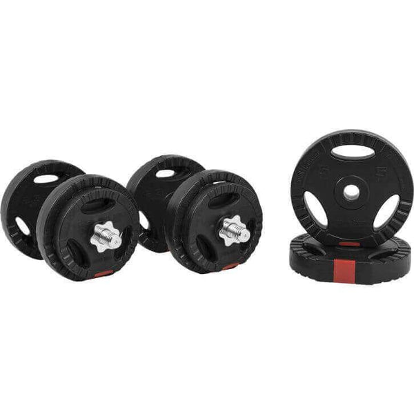 Set gantere din plastic cu grip 30 kg - Gorilla Sports Ro