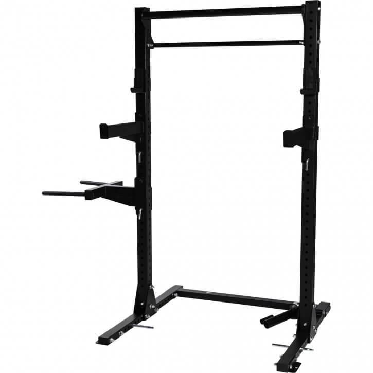 Rack multifuncțional pentru genuflexiuni, negru