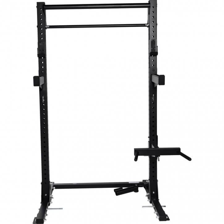 Rack multifuncțional pentru genuflexiuni, negru