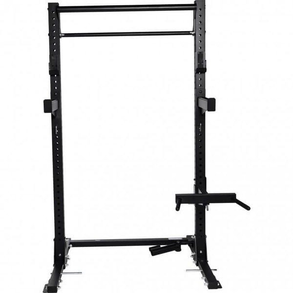 Rack multifuncțional pentru genuflexiuni, negru