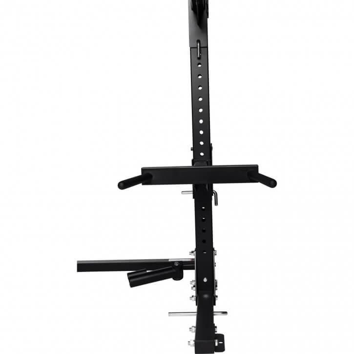 Rack multifuncțional pentru genuflexiuni, negru