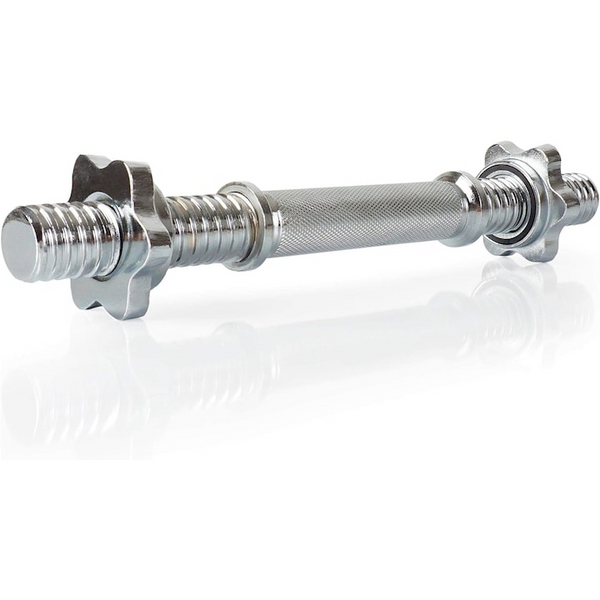 Set de discuri cu greutate si 2 bare de gantere, 25 KG (8 x 2.5 kg + 4 x 1.25 kg), 30/31 mm, fonta, blocare cu stea ScSports