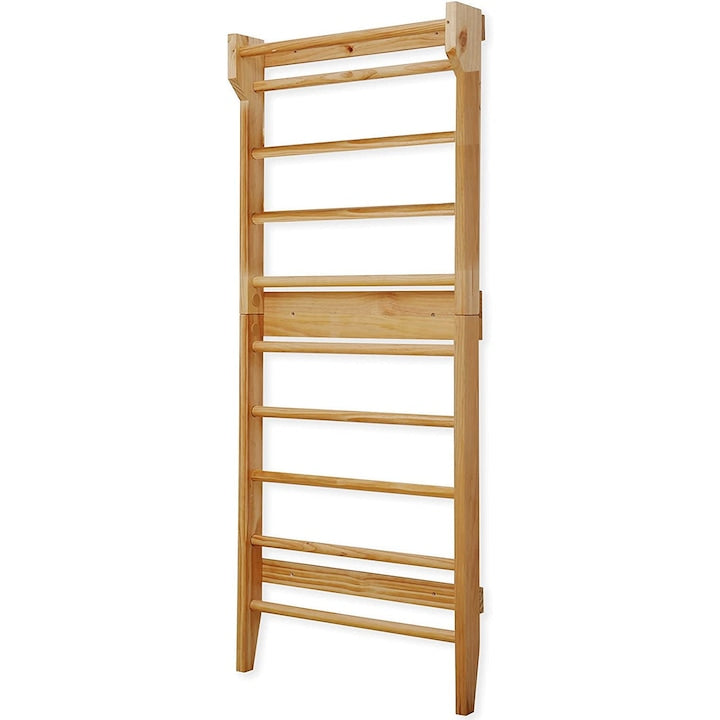 Spalier gimnastica standard, 10 trepte, lemn masiv, 80 x 195 x 14 cm, natur PHYSIONICS
