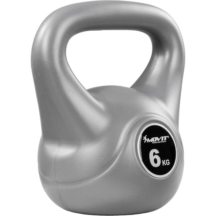 Kettlebell din plastic, gri 6-10 kg
