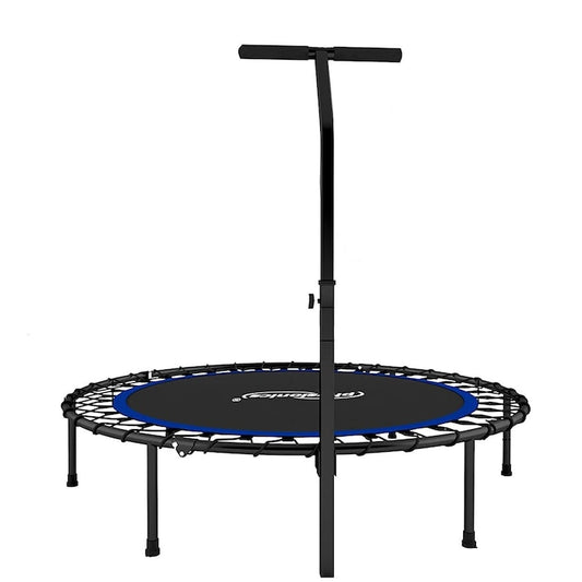 Trambulina fitness Physionics® cu maner, inaltime reglabila, suporta 120 kg, interior/exterior, albastru