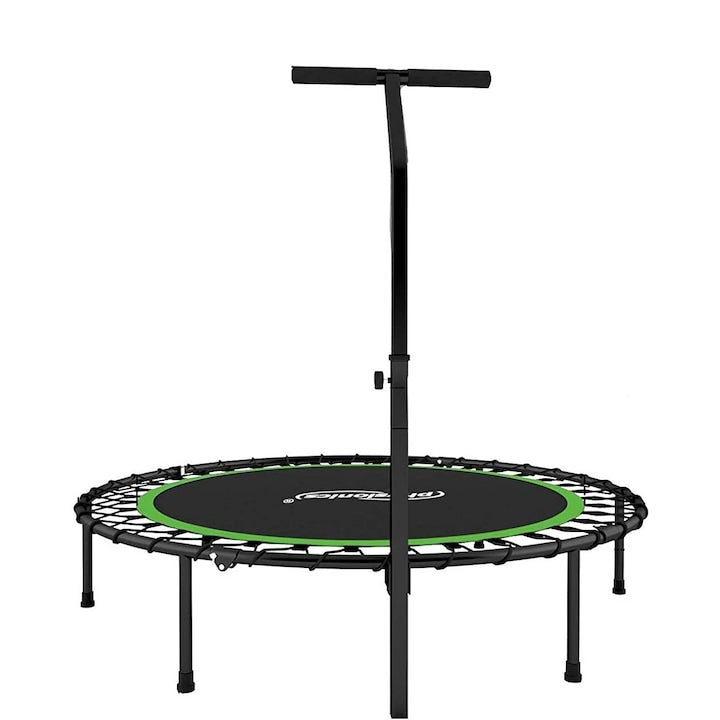 Trambulina fitness Physionics® cu maner, inaltime reglabila, suporta 120 kg, interior/exterior - Culori Multiple