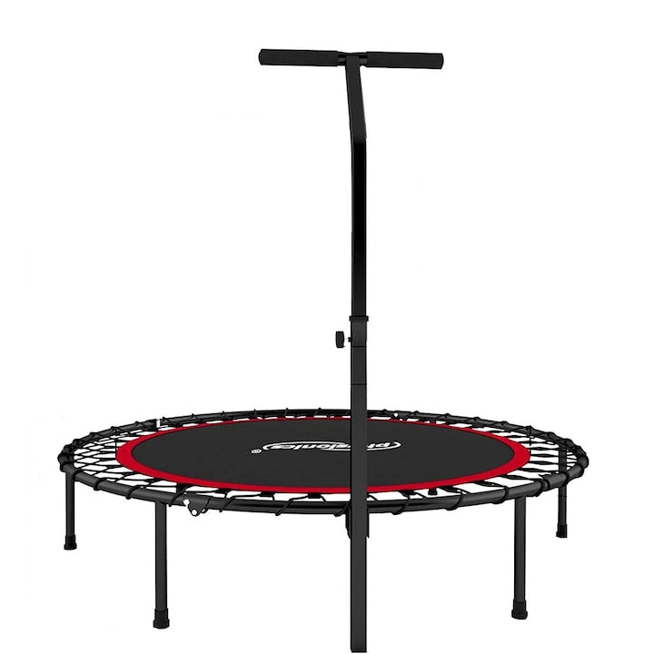 Trambulina fitness Physionics® cu maner, inaltime reglabila, suporta 120 kg, interior/exterior - Culori Multiple