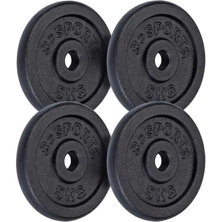 Set discuri, fier, 30/31 mm ScSPORTS 2,5 - 20 KG