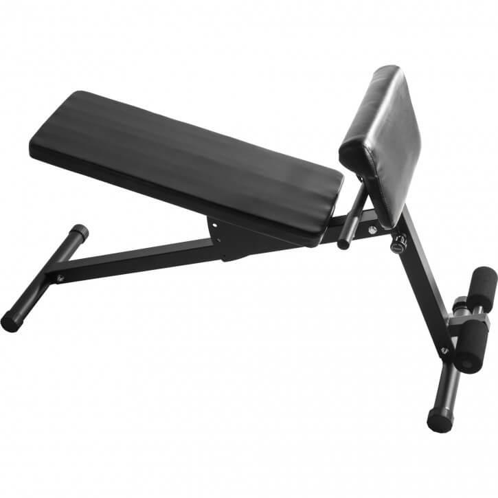 Bancă de haltere reglabilă pentru abdomene / hiperextensie, negru