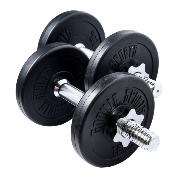 Set gantere reglabile 10 kg cu discuri din ciment - Gorilla Sports Ro