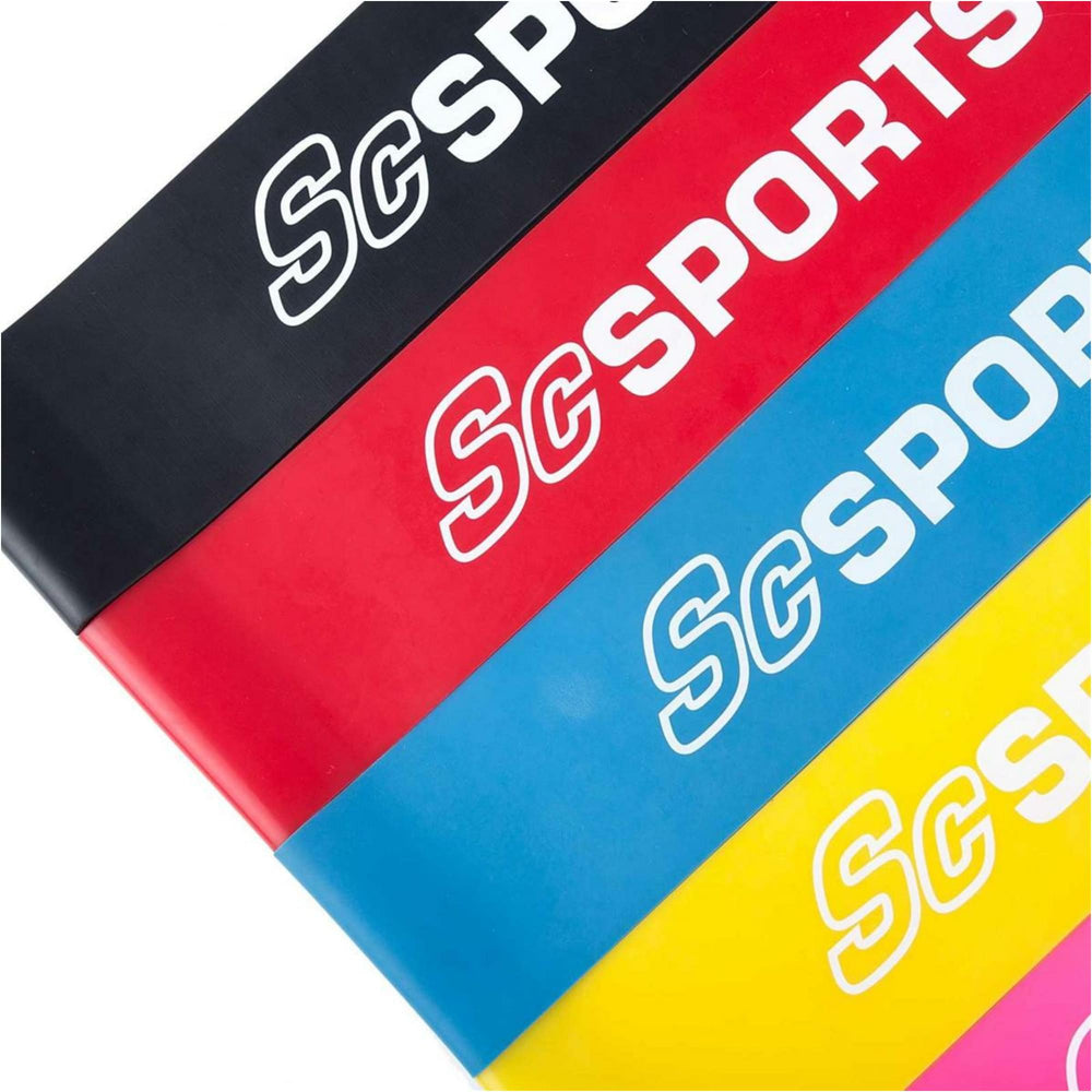 Benzi de fitness ScSPORTS 500 x 50 mm ca set complet în diferite culori și rezistențe - Gorilla Sports Ro