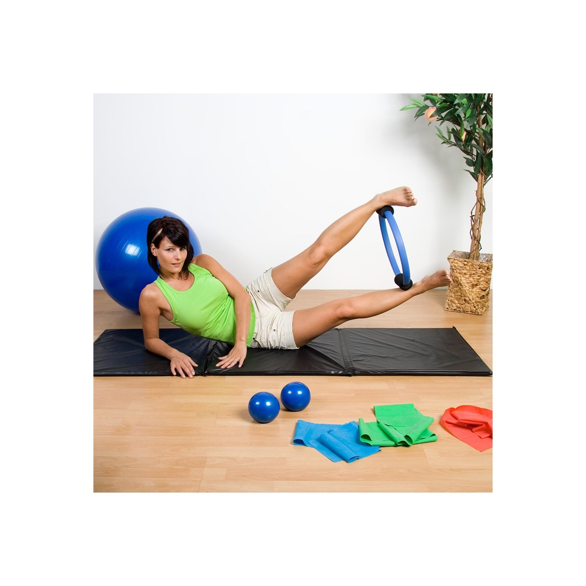 Set yoga MOVIT® din 7 piese, minge de exercitii, inel Pilates - Gorilla Sports Ro
