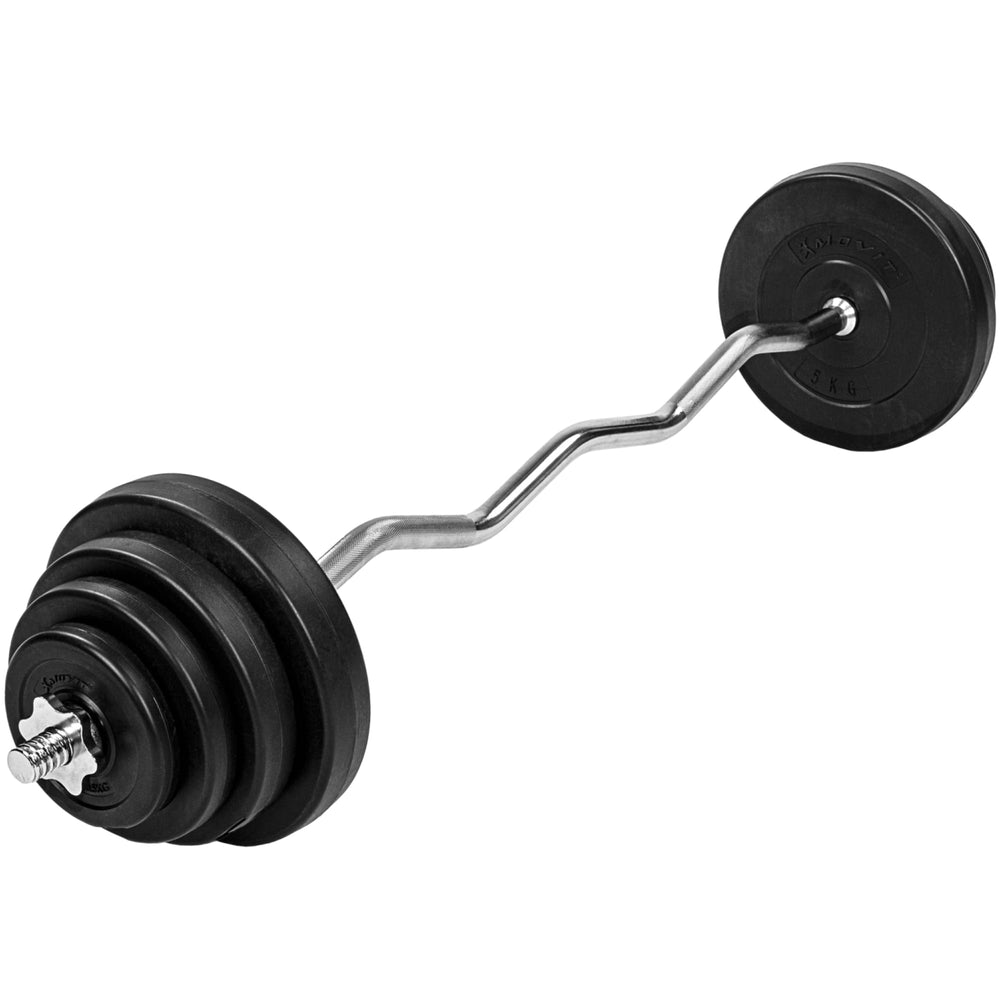 Set haltera, MOVIT® cu bara SZ de 120cm si discuri din ciment de 23.5 kg - Gorilla Sports Ro