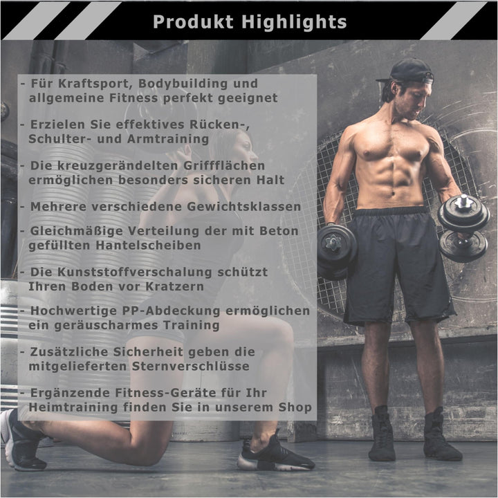 Gantera MOVIT®, greutate 35 Kg, fonta - Gorilla Sports Ro