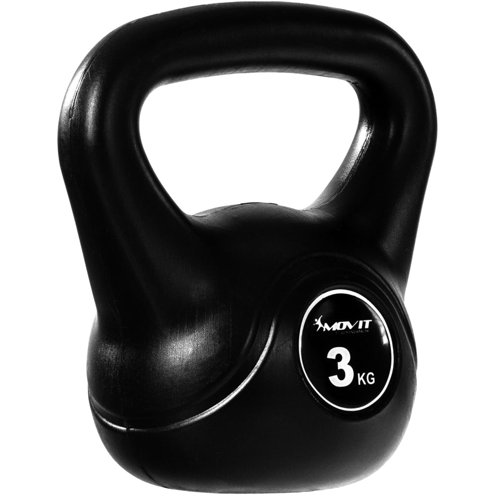 Kettlebell , MOVIT® de 3 kg, negru - Gorilla Sports Ro