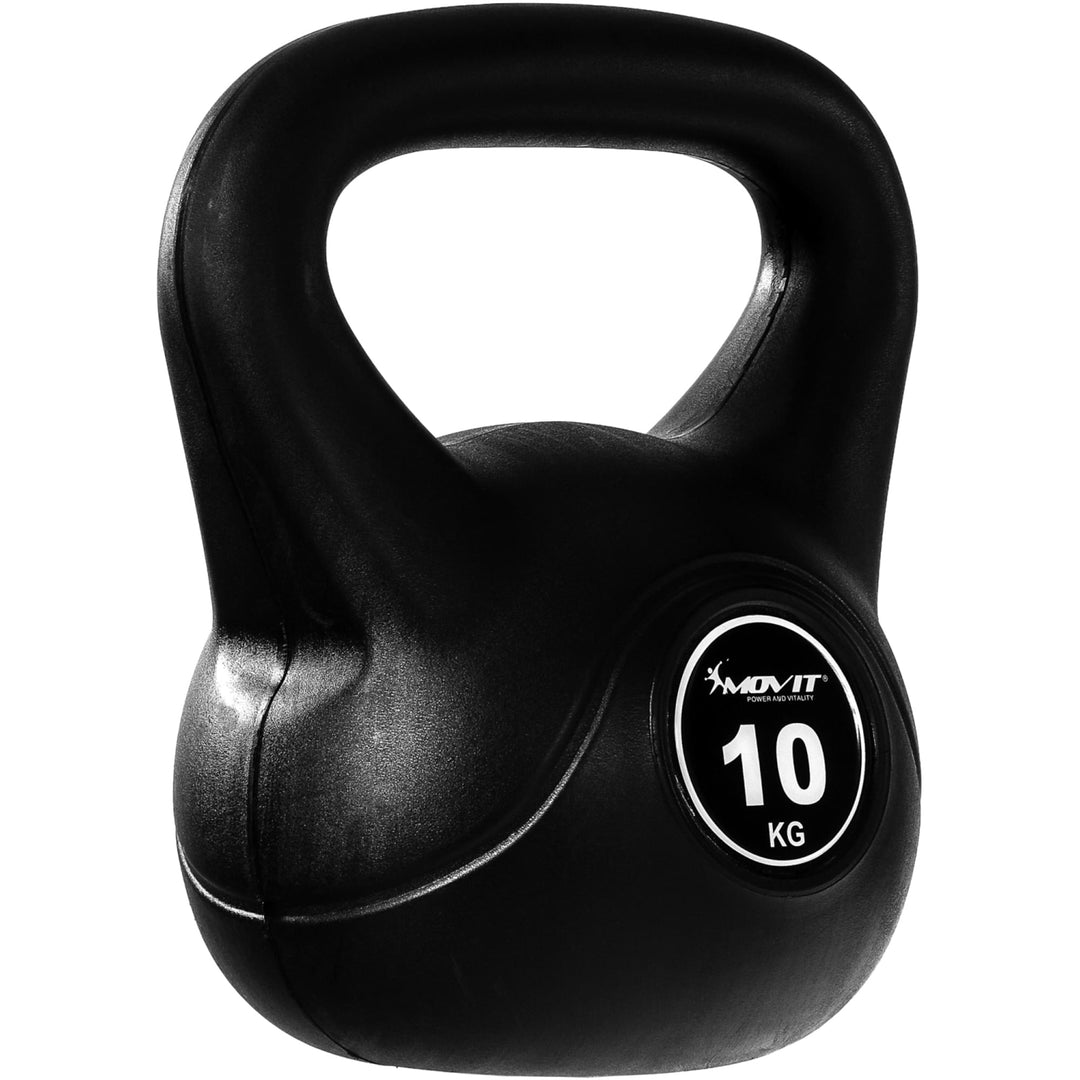 Kettlebell, MOVIT® de 10 kg, negru - Gorilla Sports Ro