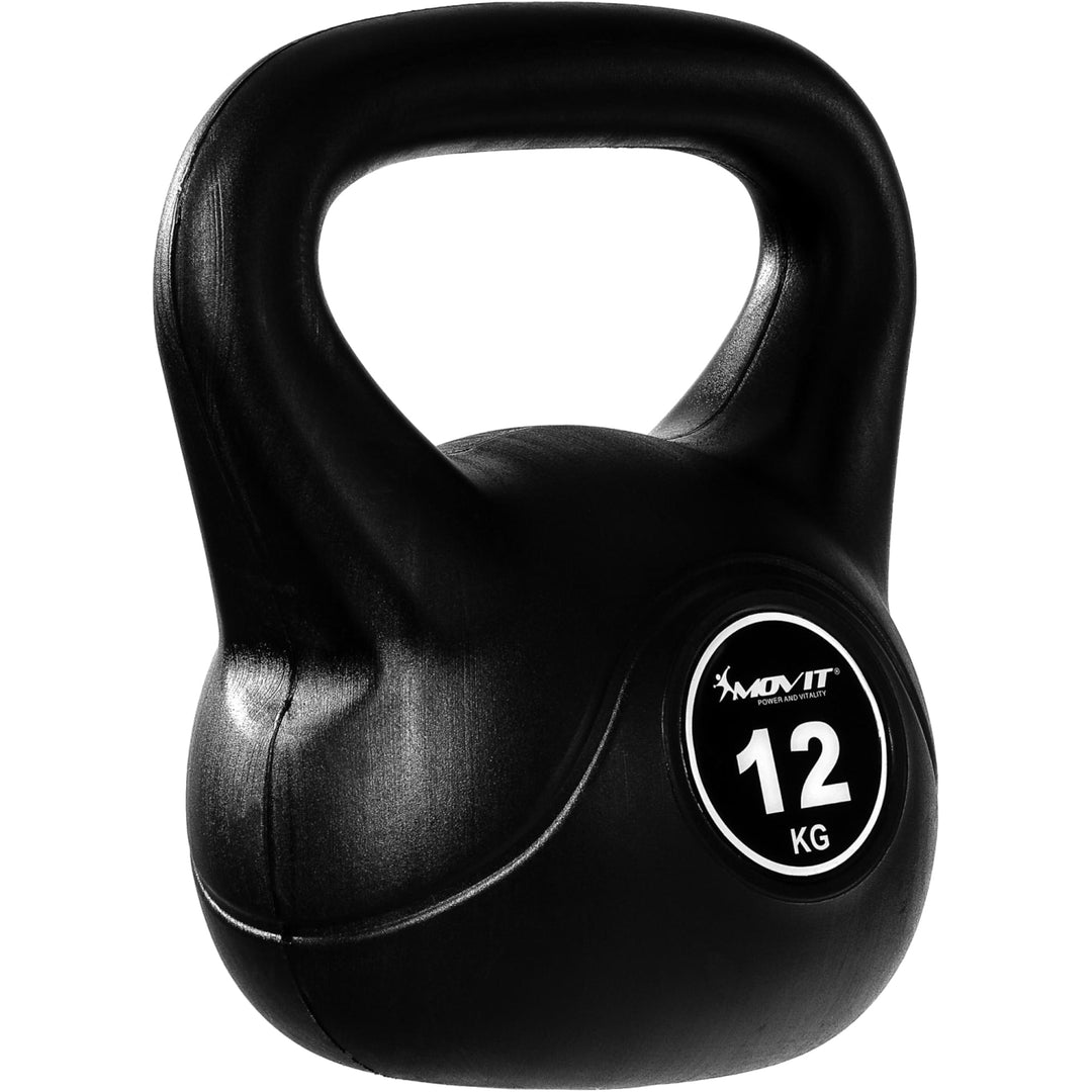 Kettlebell, MOVIT®, 12 kg, negru - Gorilla Sports Ro