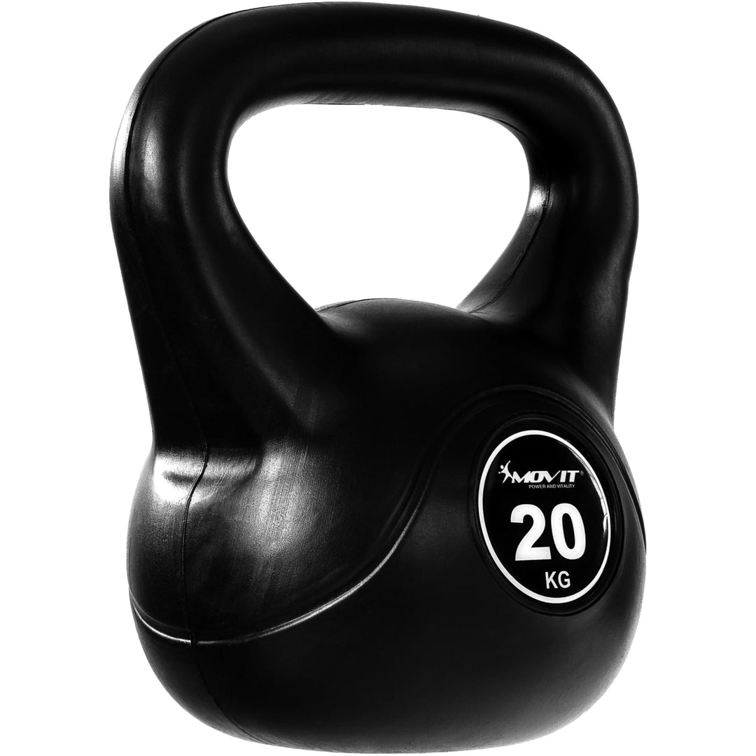 Kettlebell, MOVIT® de 20 kg, negru - Gorilla Sports Ro