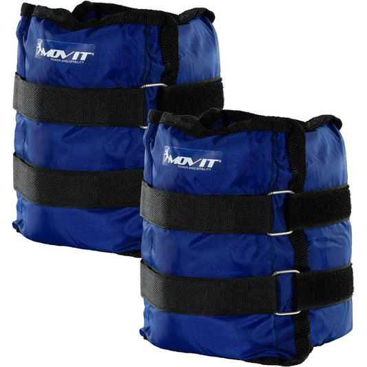 Mansete MOVIT®, 2 x greutati de alergare de 4 kg, albastru - Gorilla Sports Ro