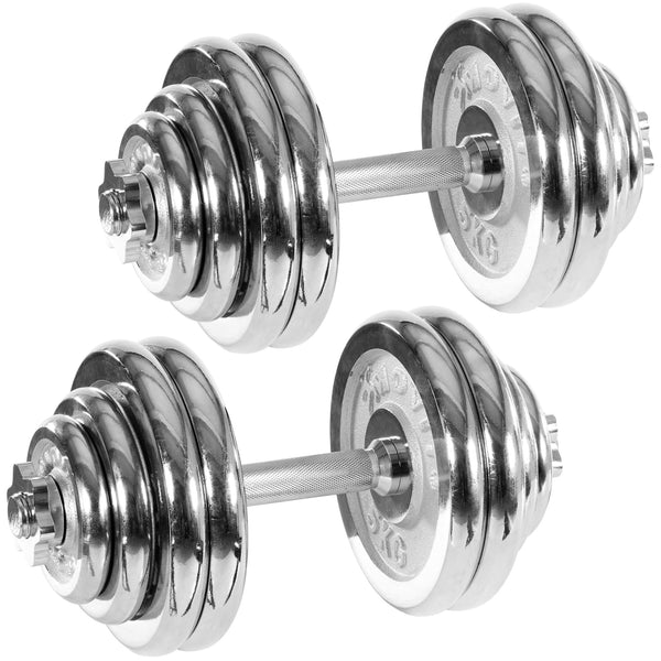 Set de gantere MOVIT® 2 x 30 kg, fonta cromata - Gorilla Sports Ro