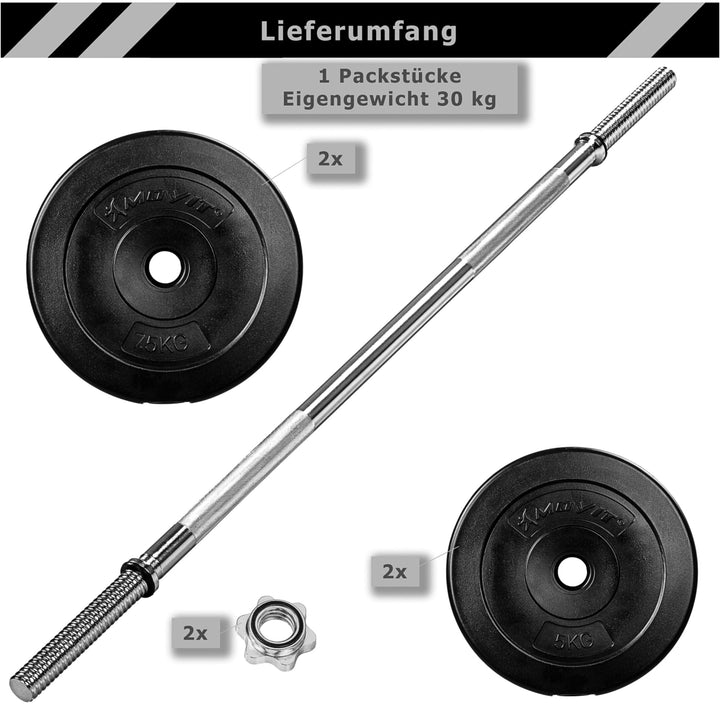 Haltera profesionala, MOVIT®, 30 kg - Gorilla Sports Ro