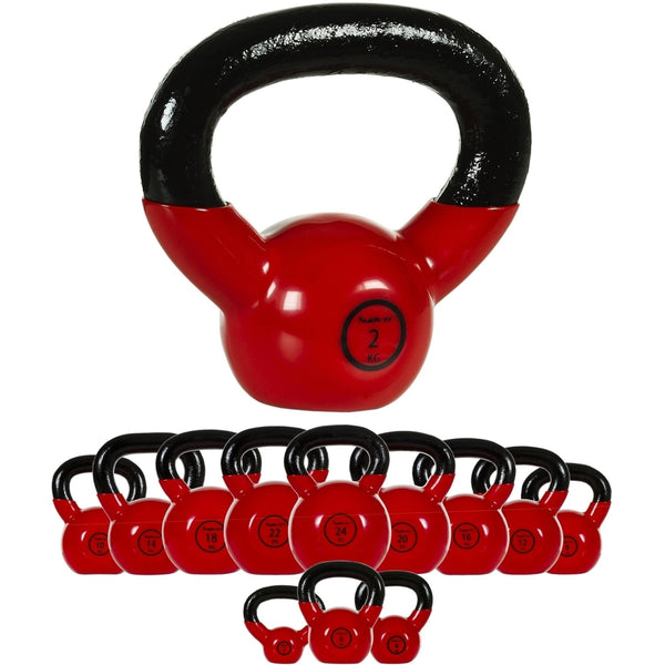 Kettlebell profesional, MOVIT®, 2 kg, fonta, rosu - Gorilla Sports Ro