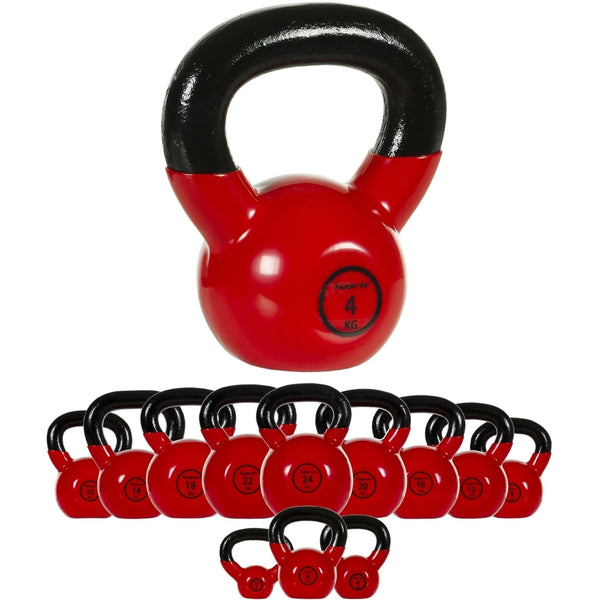 Kettlebell profesional, MOVIT®, 4 kg, fonta, rosu - Gorilla Sports Ro