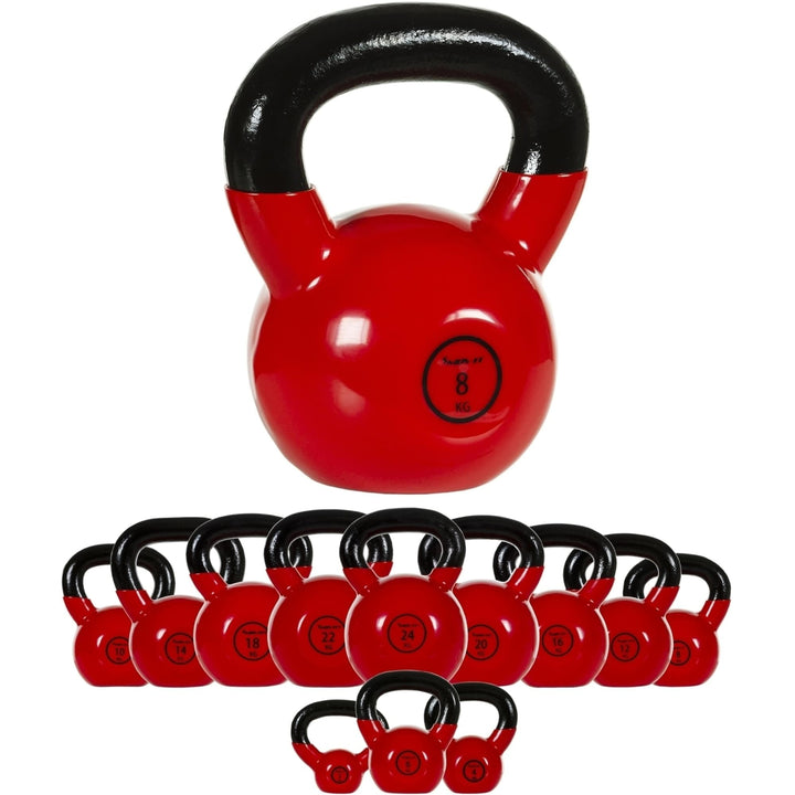 Kettlebell profesional, MOVIT®, 8 kg, fonta, rosu - Gorilla Sports Ro