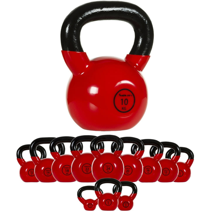 Kettlebell profesional, MOVIT®, 10 kg, fonta, rosu - Gorilla Sports Ro