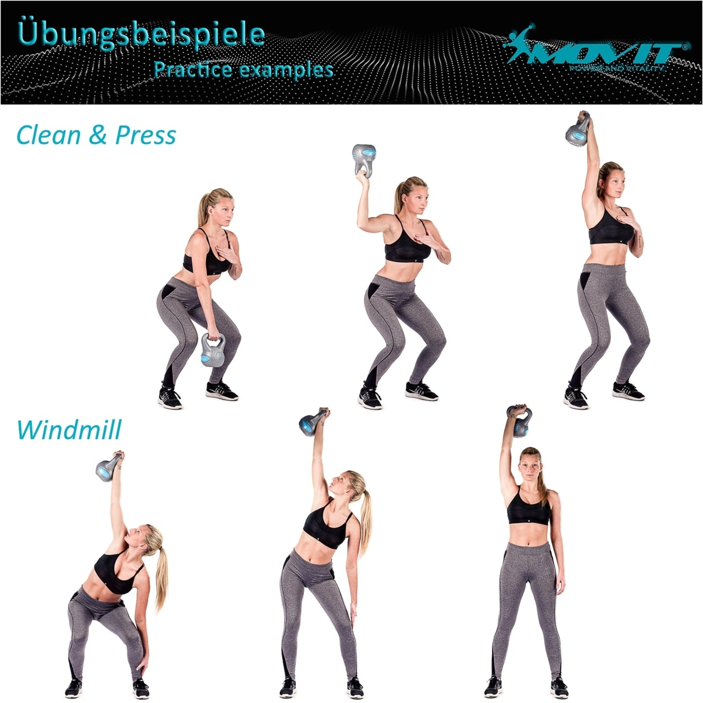 Kettlebell profesional, MOVIT®, 10 kg, fonta, rosu - Gorilla Sports Ro
