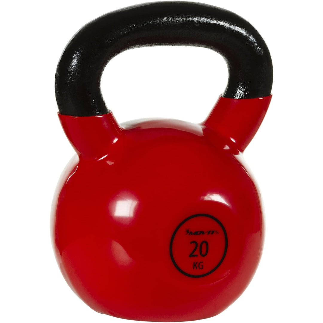 Kettlebell profesional MOVIT®, 20 kg din fonta, rosu - Gorilla Sports Ro