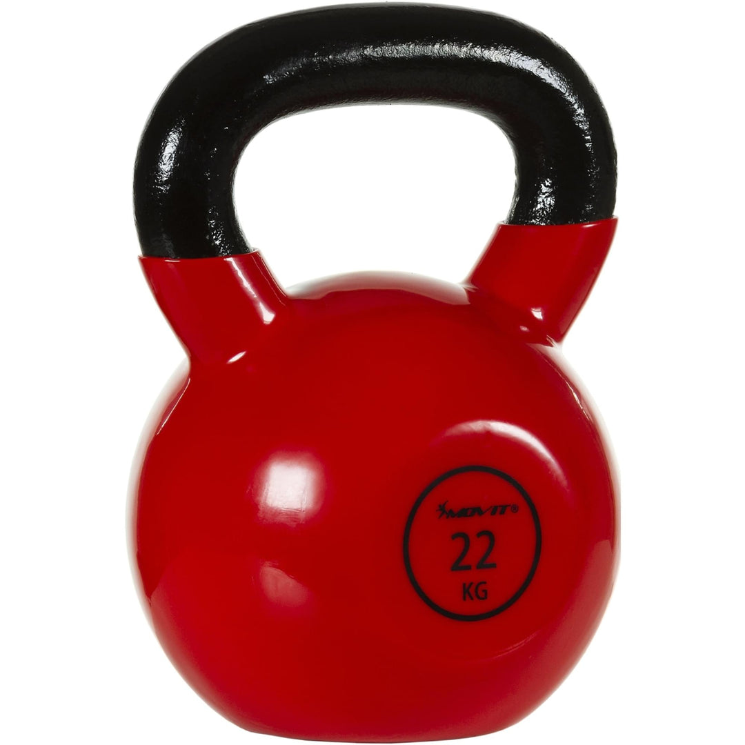 Kettlebell profesional MOVIT®, 22 kg, din fonta, rosu - Gorilla Sports Ro