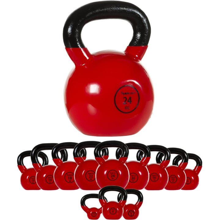 Kettlebell profesional, MOVIT®, 24 kg, fonta, rosu - Gorilla Sports Ro