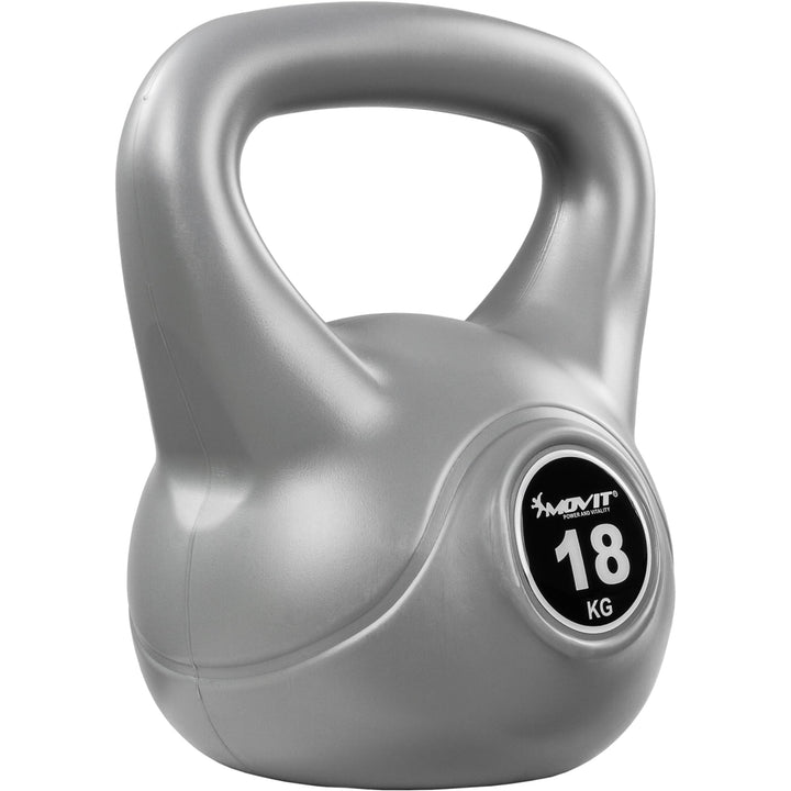 Kettlebell, MOVIT® de 18 kg, gri - Gorilla Sports Ro