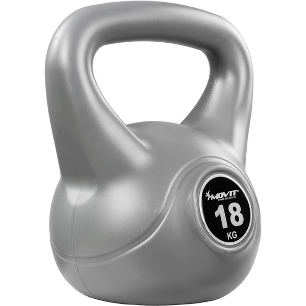 Kettlebell, MOVIT® de 18 kg, gri - Gorilla Sports Ro