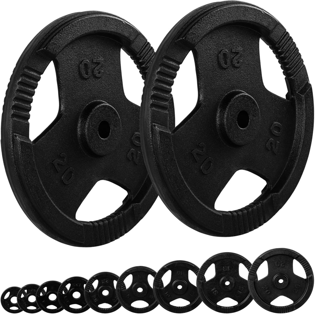 Set 2 x discuri, MOVIT®, greutate 20 kg, fonta, prindere - Gorilla Sports Ro