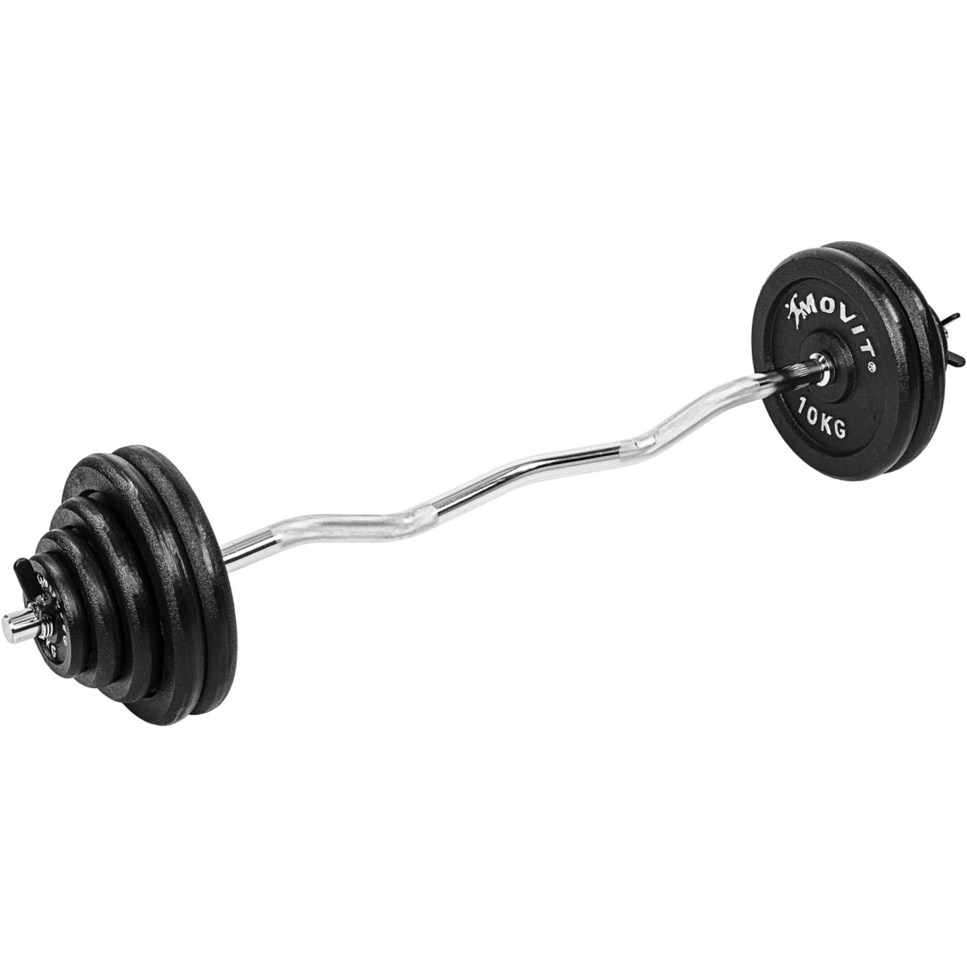 Set de gantere profesional MOVIT® 65,5 kg, inchidere cu cleme - Gorilla Sports Ro